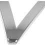 Eufab 3D Autoaufkleber V in Chrom-Optik für die individuelle Gestaltung des Fahrzeugs.