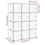 vidaXL Aufbewahrungswürfel-Organizer mit 12 Würfeln und Türen Transparent PP 340555_8