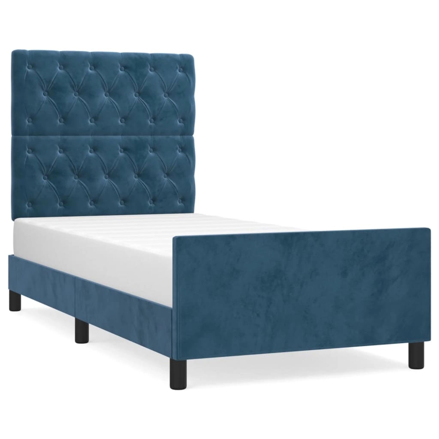 vidaXL Bettgestell ohne Matratze Dunkelblau 80x200 cm Samt 3125908 günstig online kaufen