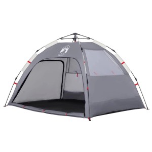 vidaXL Strandzelt 2 Personen Grau Quick Release Wasserdicht 4005304