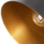 Detailaufnahme: ARTE LAMP Deckenleuchte, schwarz/gold, mit LED-Leuchtmittel. Elegante Wohnzimmer-Deckenlampe.