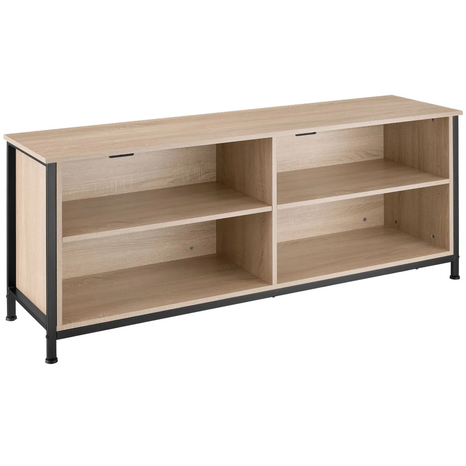 Tectake Sideboard Navan Industrial Style Holz und Stahl  147 x 41 x 60 50 cm Industrial Holz Hell  Eiche Sonoma