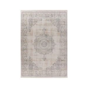 MeGusta Kurzflor Teppich im Vintage-Design mit orientalischem Muster in Grau, 160x230 cm.