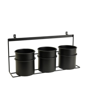 Denpanels Becher 3er Set, schwarz, zur Montage an Akustikpaneelen. Zubehör für Paneele.