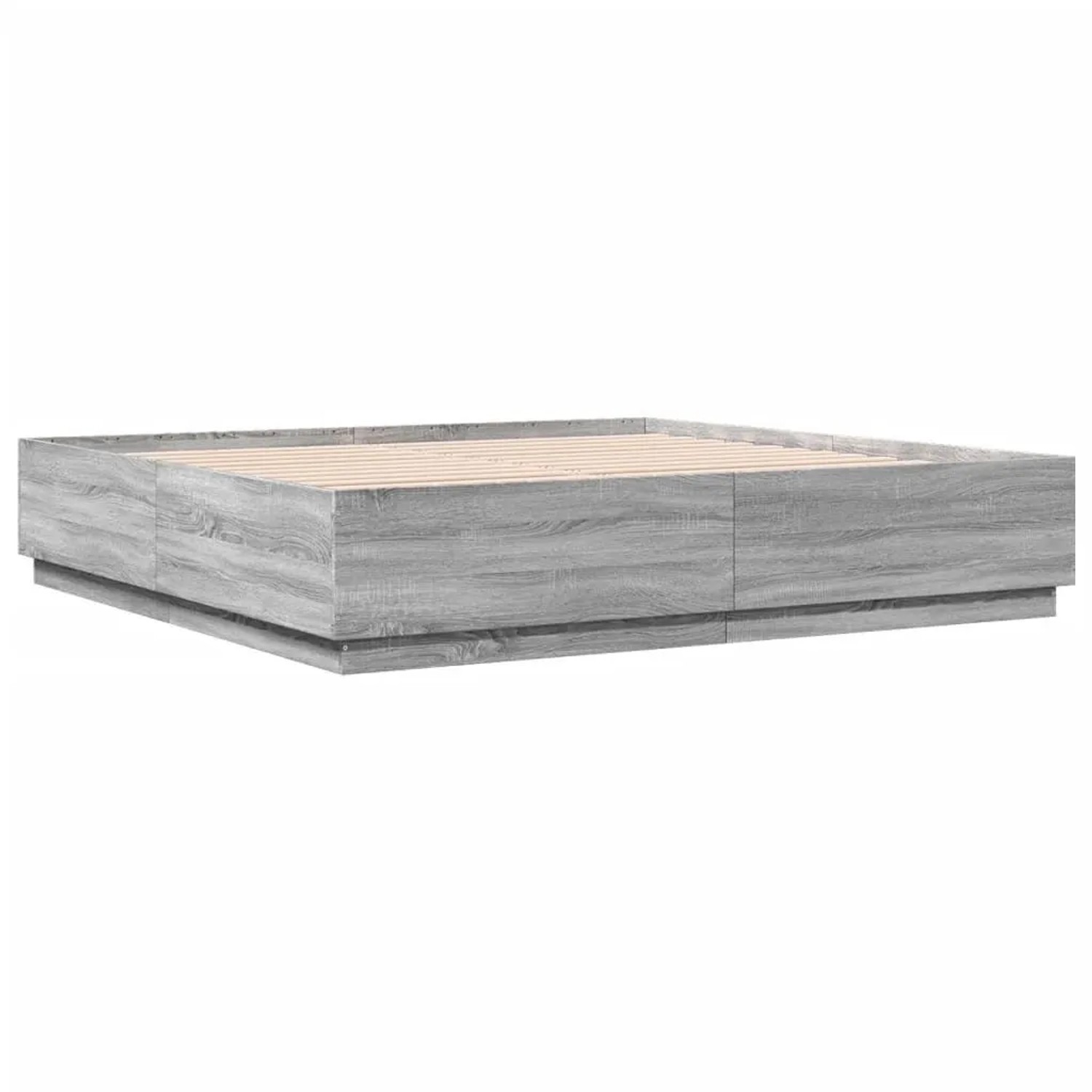 vidaXL Bettgestell Grau Sonoma 200x200 cm Holzwerkstoff 3209679 günstig online kaufen
