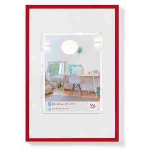 Walther Design Bilderrahmen New Lifestyle, 50x60 cm, Rot, Kunststoffrahmen für Dekoartikel.