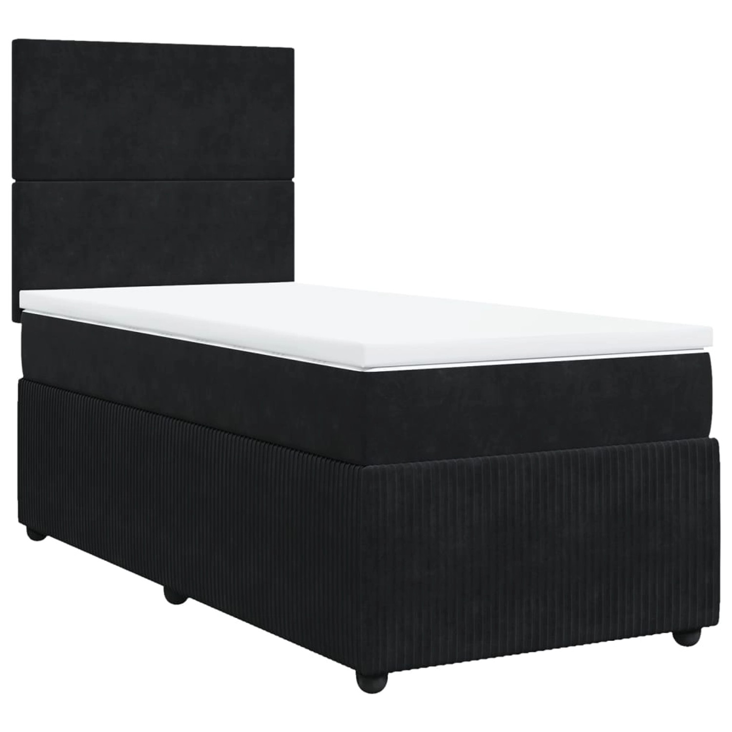 vidaXL Boxspringbett mit Matratze Schwarz 80x200 cm Samt2106688 günstig online kaufen