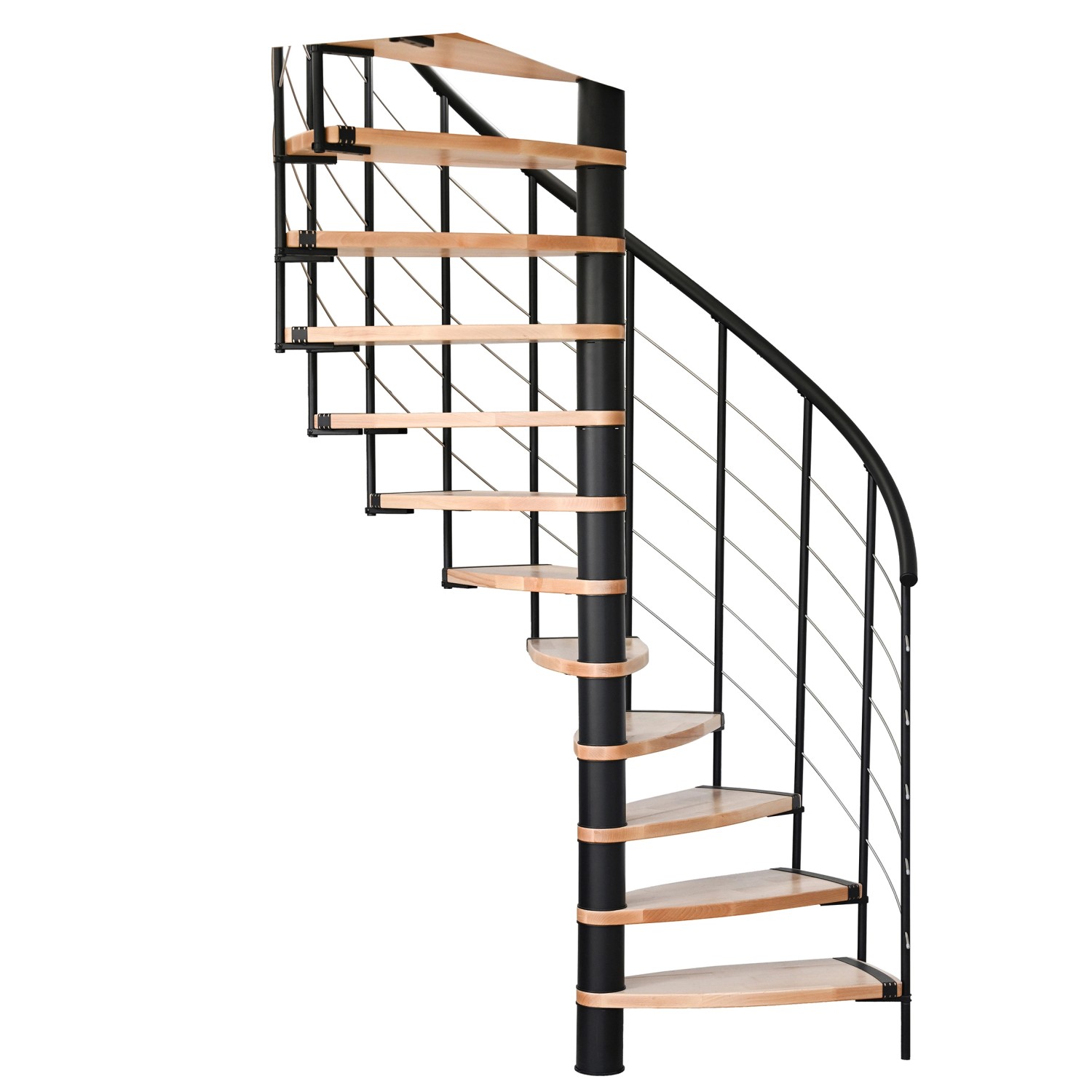 Minka Spindeltreppe Helios Buche-Schwarz günstig online kaufen