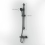Schwarzes AM.PM Duscharmaturen-Set mit Thermostat, Handbrause und Duschstange.