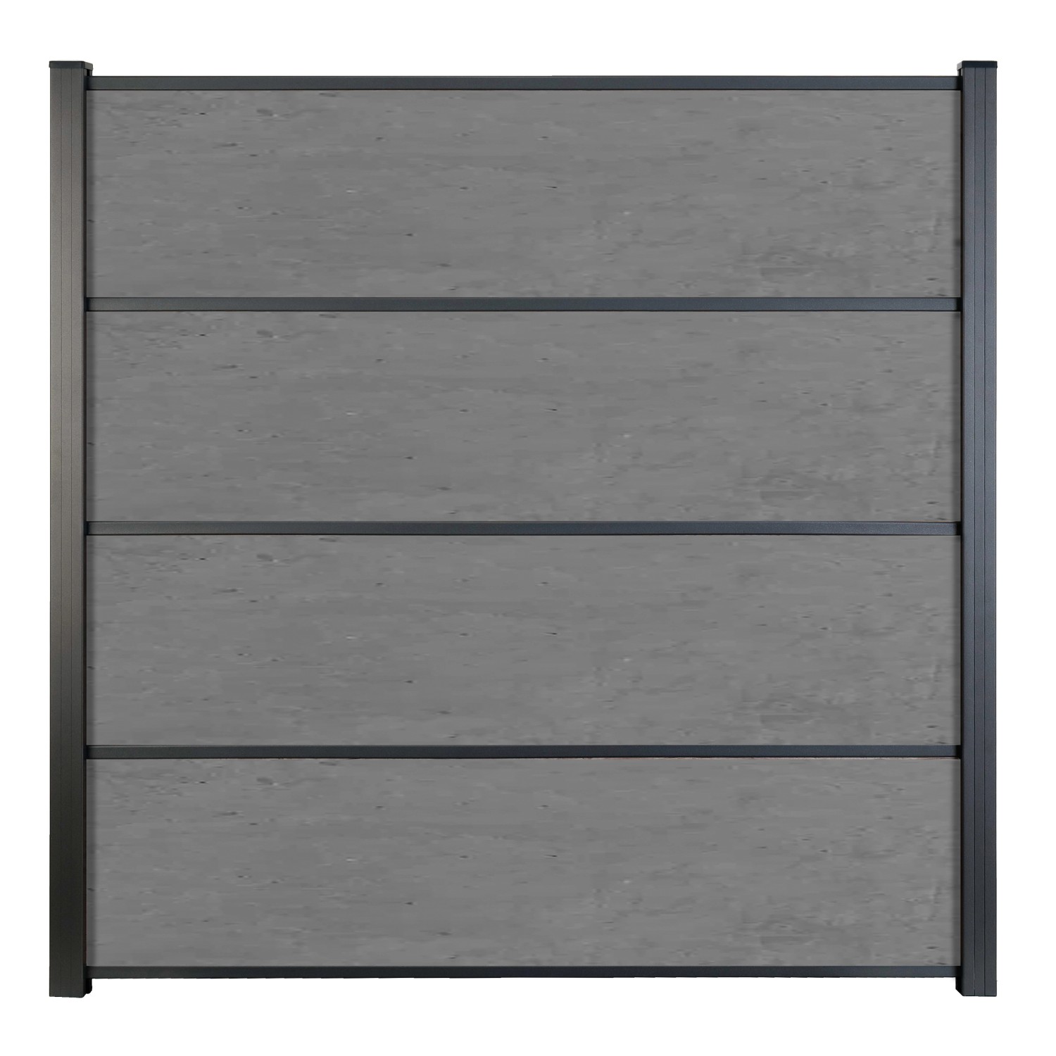 GroJa HPL-Steckzaun Premo 180 cm x 183 cm Betongrau günstig online kaufen