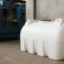 Weißer horizontaler KMND 2000L Trinkwasser Wassertank aus PE. Robust, UV-beständig für Garten & Haushalt.