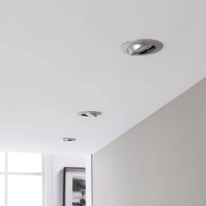 3er Set Lindby LED Andrej Einbauspots in Alu für Wohnzimmer. Moderne Downlights mit warmweißem Licht.