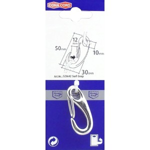 Conacord Karabinerhaken, oval, 50 mm, aus rostfreiem V4A-Stahl.
