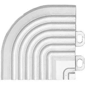 Florco Kunststoff-Eckteil, weiss, 4er Pack für 40x40 cm Klickfliesen.