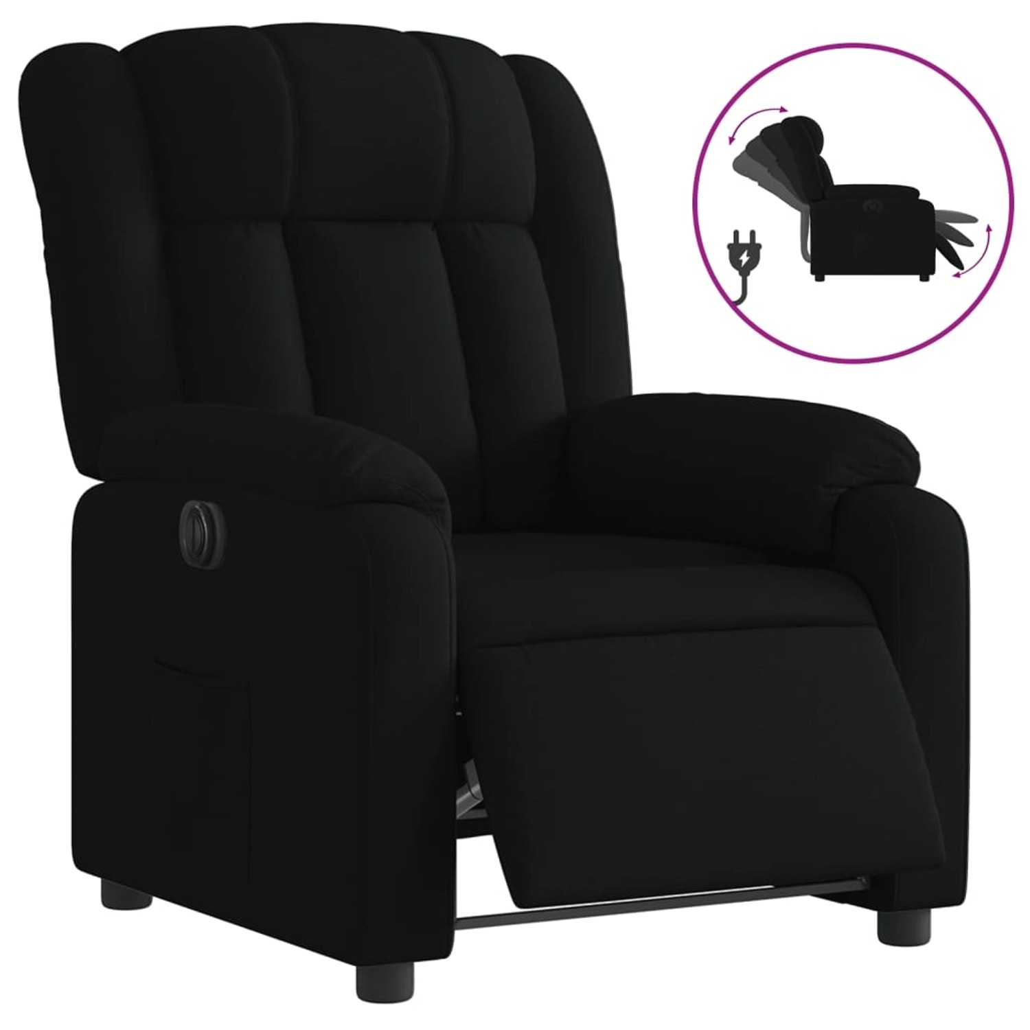 vidaXL Relaxsessel Elektrisch Schwarz Stoff 3205294 günstig online kaufen