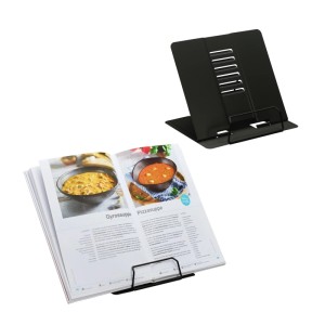 Relaxdays Buchständer 2er Set Stahl Schwarz Höhenverstellbar 18 cm x 21 cm x 16,5 cm