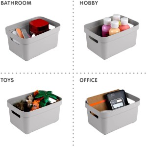 Sunware Sigma Home Aufbewahrungsbox 2,5 l, grau, für Bad, Hobby, Spielzeug und Büro.