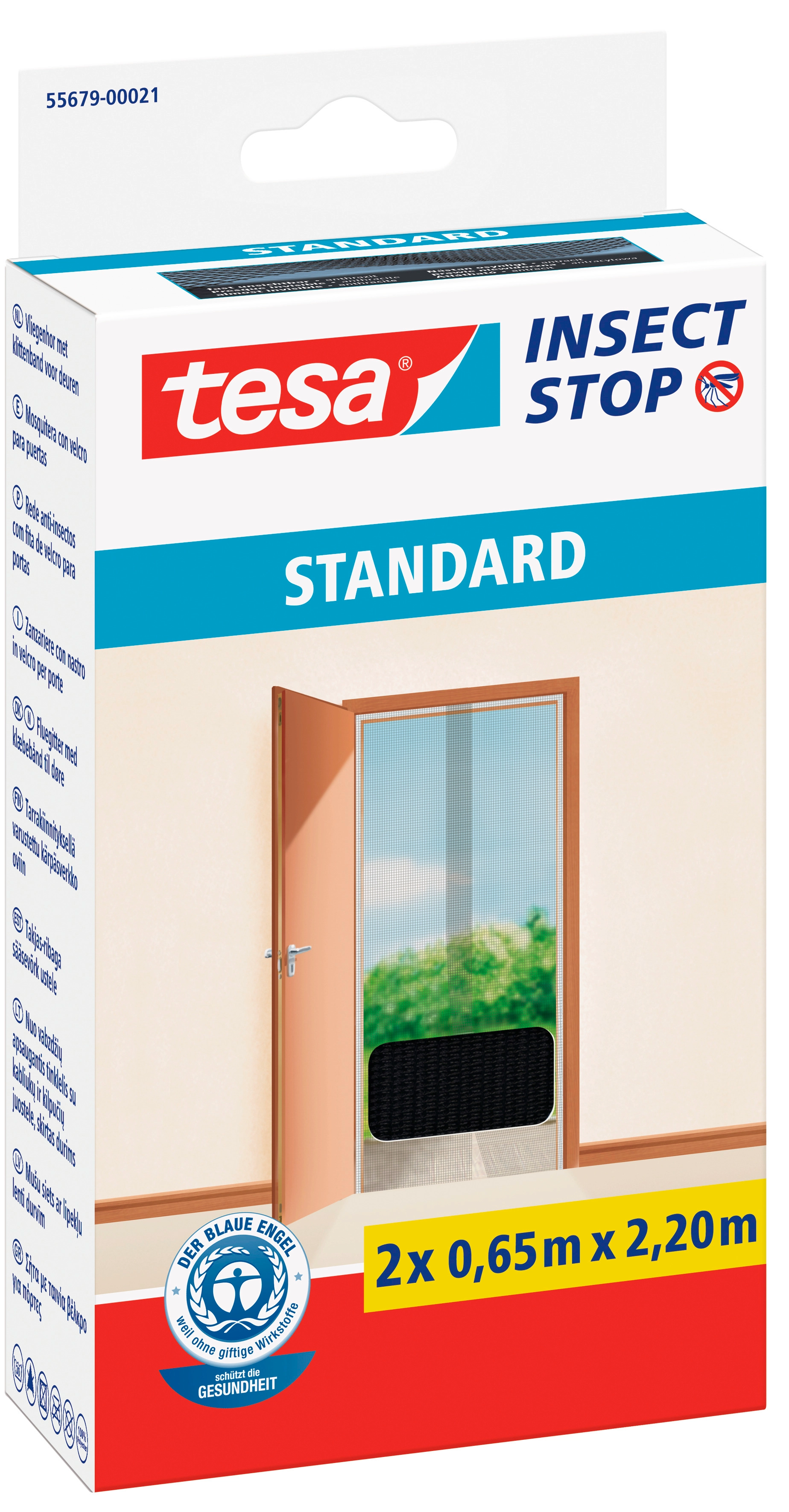 Tesa Fliegengitter Tür mit Klettband Standard Anthrazit 220 cm x 120 cm  kaufen bei OBI