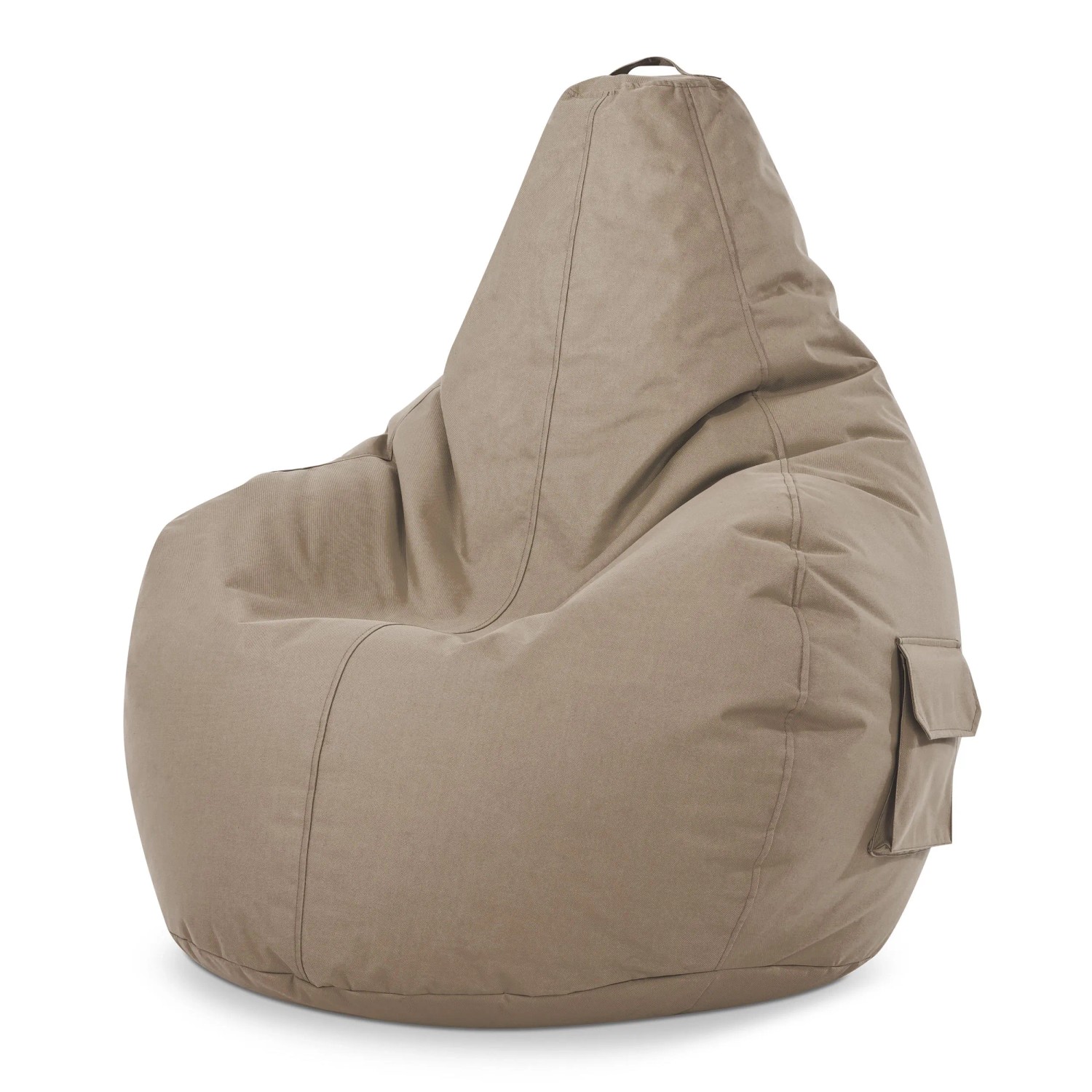 Green Bean Sitzsack Cozy 80 x 70 x 90 cm Wetterfest Waschbarer Bezug Hellgrau