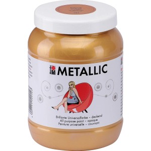 Marabu Metallic Farbe, 1,5 l, Metallic-Gold, für Wand-Akzente.