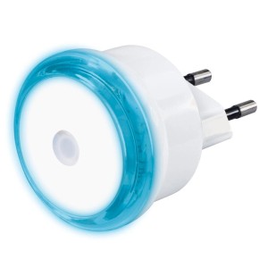 Hama LED-Nachtlicht Basic, blau, mit Stecker und Dämmerungssensor.