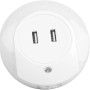 Müller-Licht LED-Nachtlicht Sirius Round Weiß mit Sensor, Nachtlampe für Schlafzimmer & Flur.