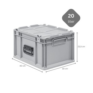 PROREGAL Spar Set 10x Eurobox Nextgen Portable HxBxT 235 x 30 x 40 cm 20 Liter Eurobehälter Transportbox Transportbehälter Stapelbehälter