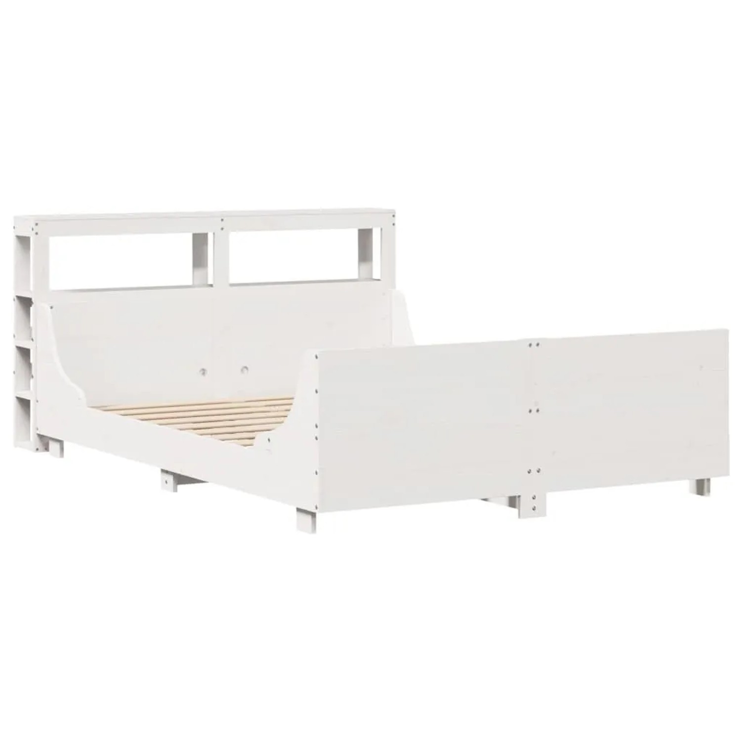 vidaXL Massivholzbett ohne Matratze Weiß 160x200 cm Kiefernholz 3306454 günstig online kaufen