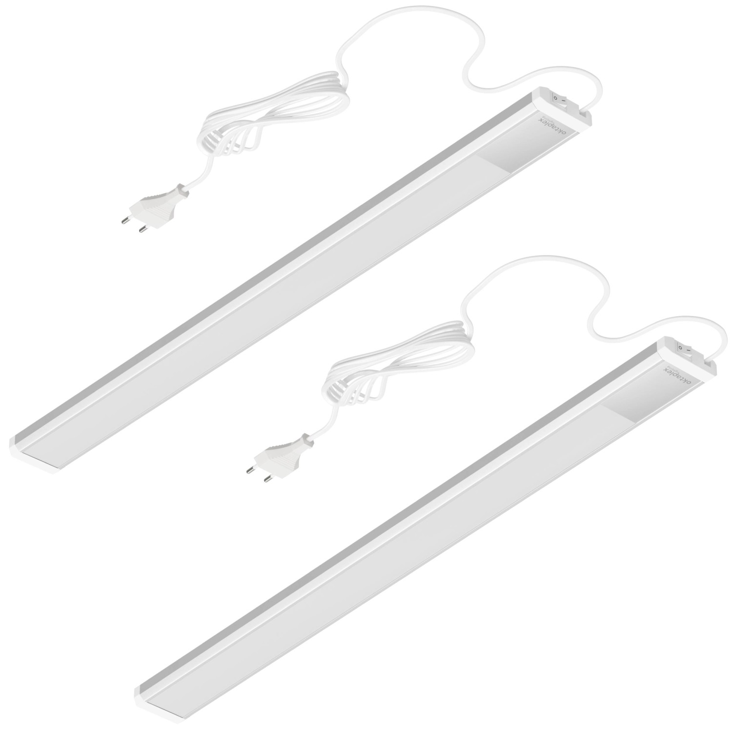 Oktaplex 2er Set Aluminium Unterbauleuchte Neutralweiß 4000K Küchenlicht 57 günstig online kaufen