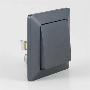 ChiliTec MILOS Taster Anthrazit mit Rahmen Unterputz