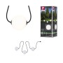 Paulmann Naima Plug & Shine LED-Lichterkette Erweiterungsset mit 3 weißen Lichtkugeln und schwarzem Kabel.