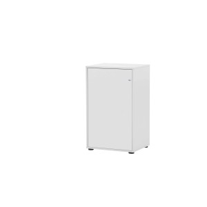 Weißer PROREGAL Aktenschrank Pigeon Small mit Flügeltür und 2 Fächern.