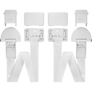 Reer Möbel-Kipp-Sicherung, 2er-Set zur Wandmontage, mit flexiblen Gurten.