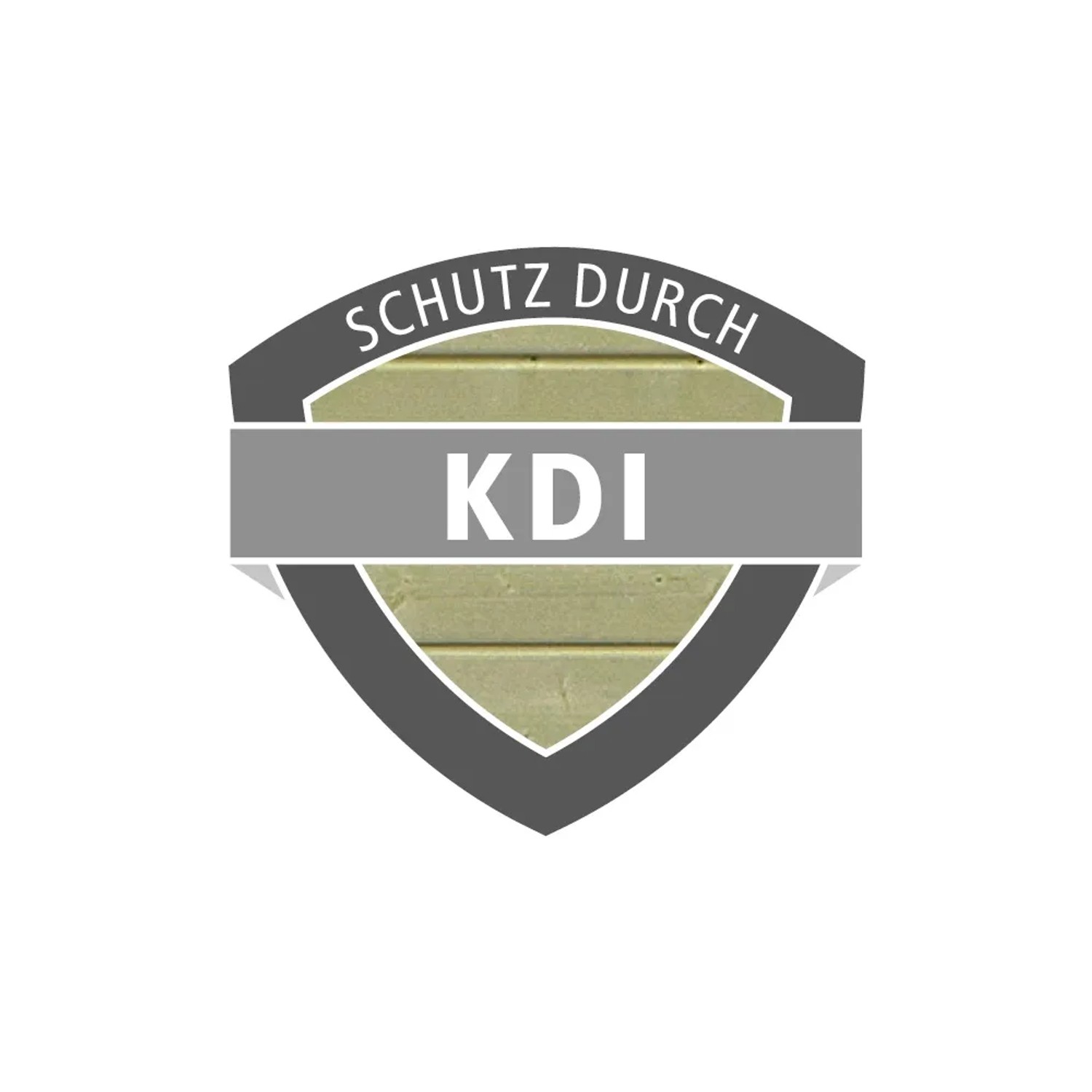 Karibu Carport: Logo für KDI-Holzschutz, das die Langlebigkeit des Carports betont.