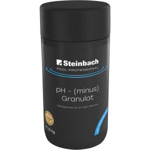 Schwarze Dose Pool Professional pH Minus Granulat 1,5 kg zur pH-Wert Senkung.