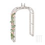 Relaxdays Rosenbogen Stahl Braun mit Spitzen 240 cm x 155 cm x 39 cm 5,5 kg