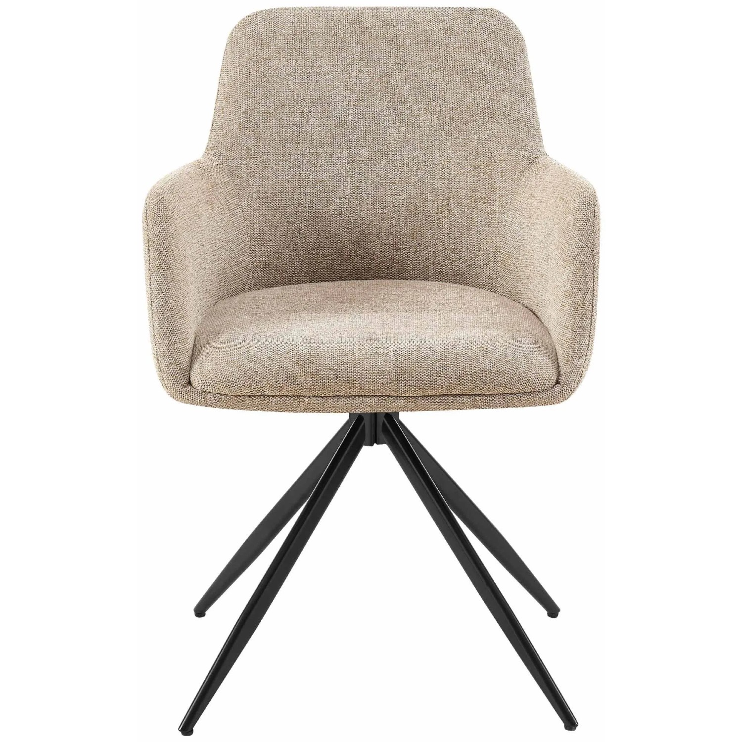 DELUKE 2er Set Esszimmerstuhl PELON Stoff Taupe 56x62x81cm Essstühle Esszimmerstühle Küchenstühle Wohnzimmerstühle