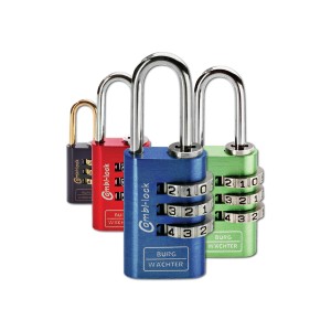 Burg Wächter Zahlenschloss Combi Lock Fun 88 40 Alu, farblich sortiert.