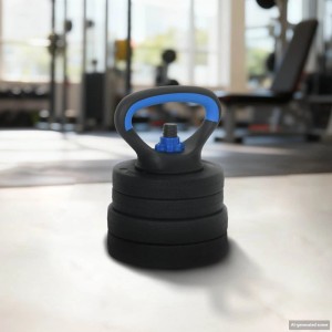 vidaXL 4-in-1 Hantelset 20kg als Kettlebell im Fitnessstudio.