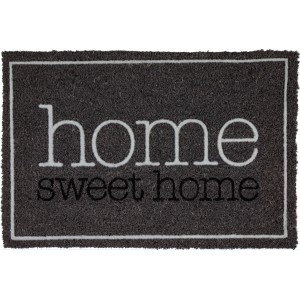 Fußmatte Kokos Home Sweet Home, 40x60 cm, mit rutschfestem Rücken und Schriftzug.