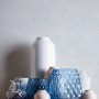AS-Creation Vliestapete Attractive in Blau-Weiß mit leichter Struktur, Uni-Design für Wohnräume.