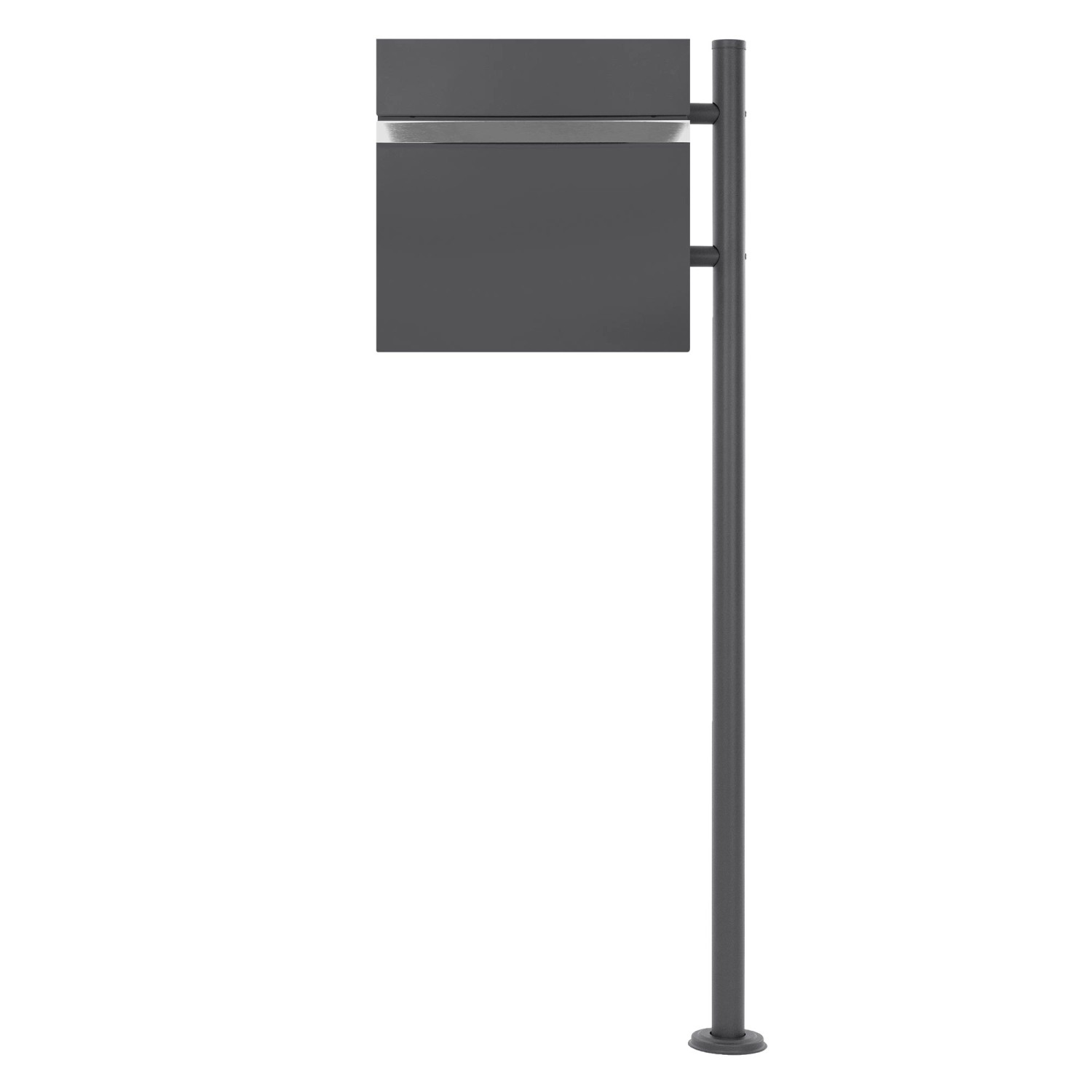 ECD Germany Standbriefkasten Anthrazit mit Zeitungsfach mit Standfuß Anthra günstig online kaufen