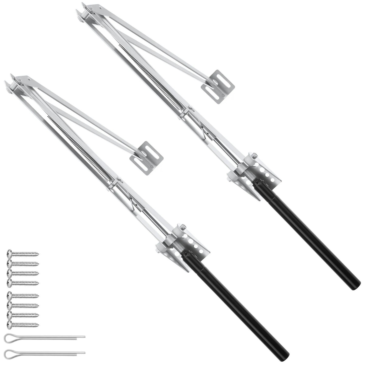 Tectake Automatischer Fensteröffner Für Gewächshaus  Temperaturgesteuert Hubkraft 7 kg 2Er Set 32 x 4 50 x 5 cm Silber