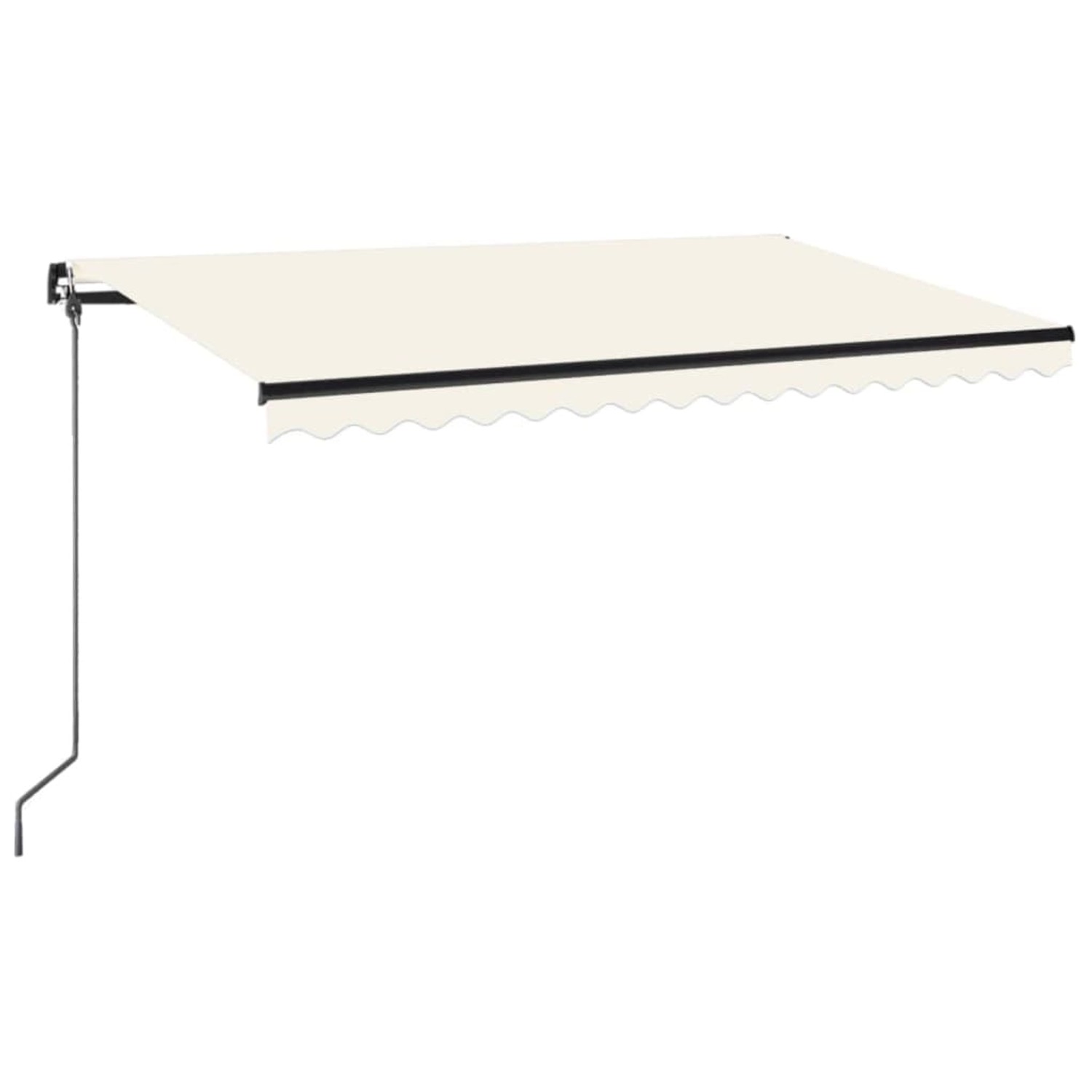furnicato Markise Manuell Einziehbar 400x350 cm Creme