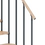 Detailansicht Dolle Mittelholmtreppe Dublin Buche/Anthrazit mit Holzhandlauf.
