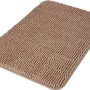 Beige Badematte (40x60 cm) von baliv aus Polyester, flauschiger Badteppich für das Badezimmer.