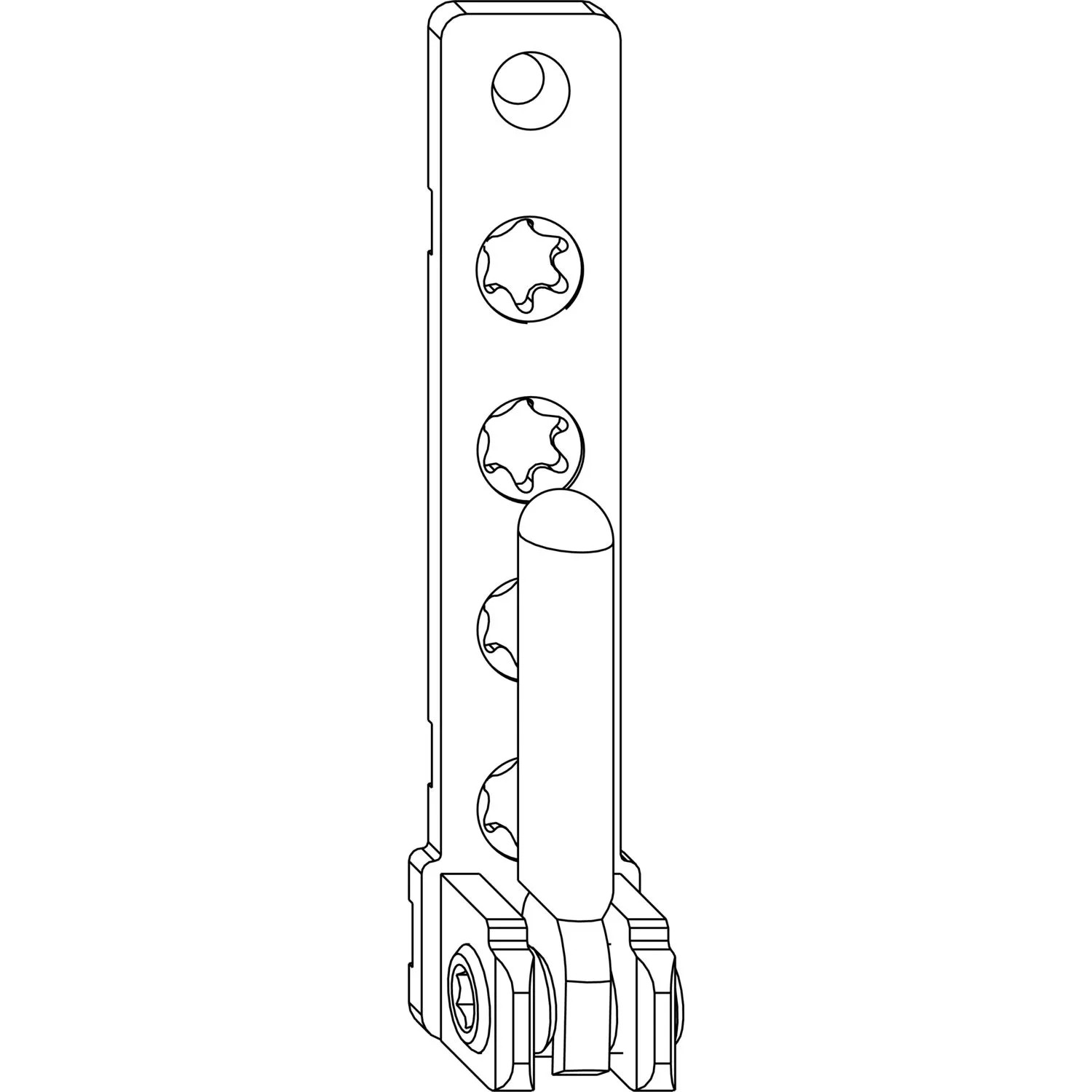 Maco Ecklager Pvc mit 7mm Tragezapfen Länge 12mm 120kg Silber