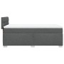 Dunkelgraues vidaXL Boxspringbett 80x200 cm mit Matratze und Kopfteil.