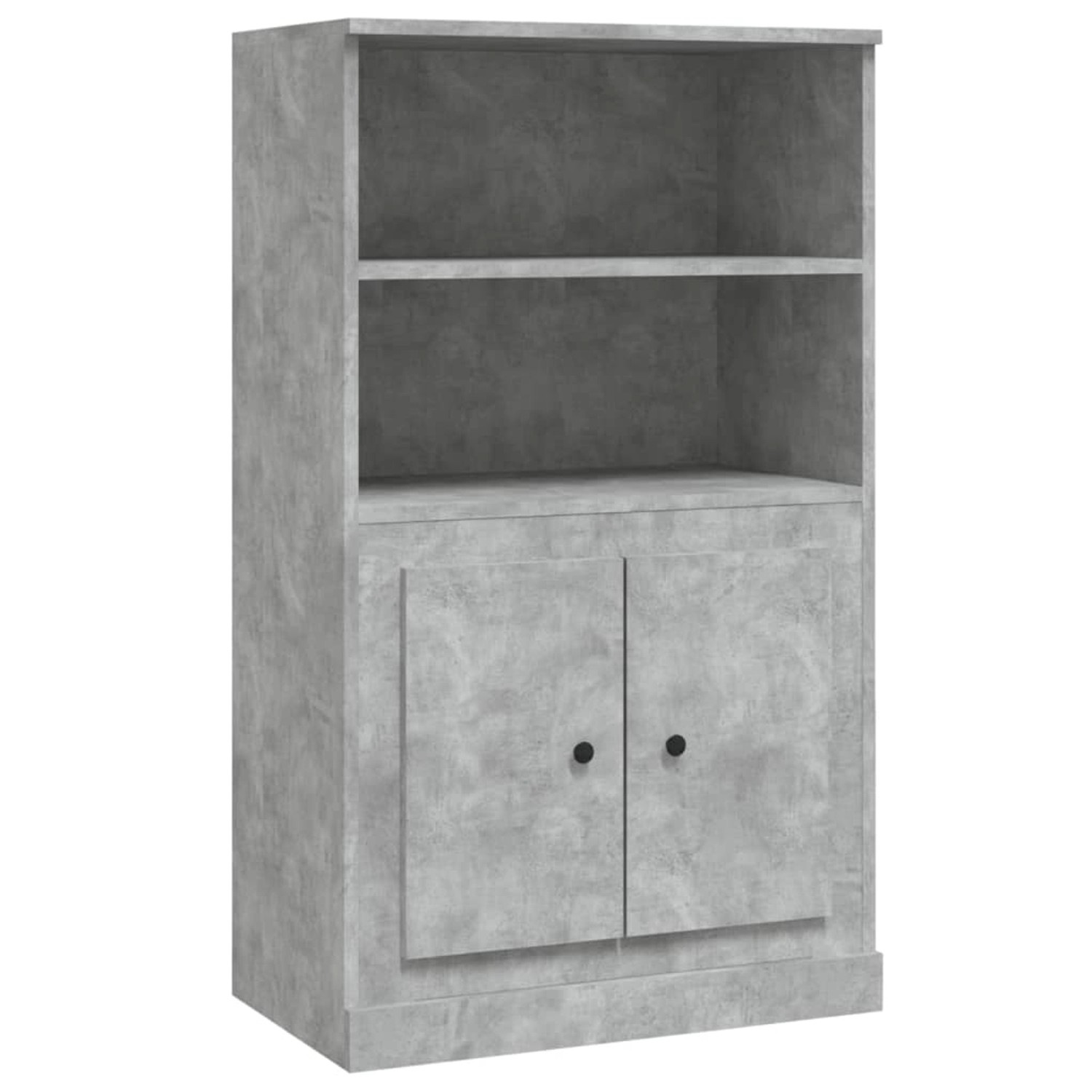 vidaXL Highboard Betongrau 60x35,5x103,5 cm Holzwerkstoff 816316