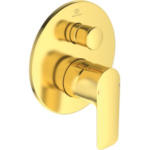 Ideal Standard Connect Air Unterputz-Badearmatur in gebürstetem Gold.